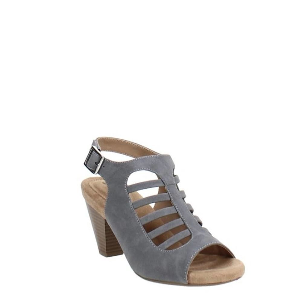 Giani Bernini Womens Caileigh Faux Leather Dress Sandals Blue (size 6.5)